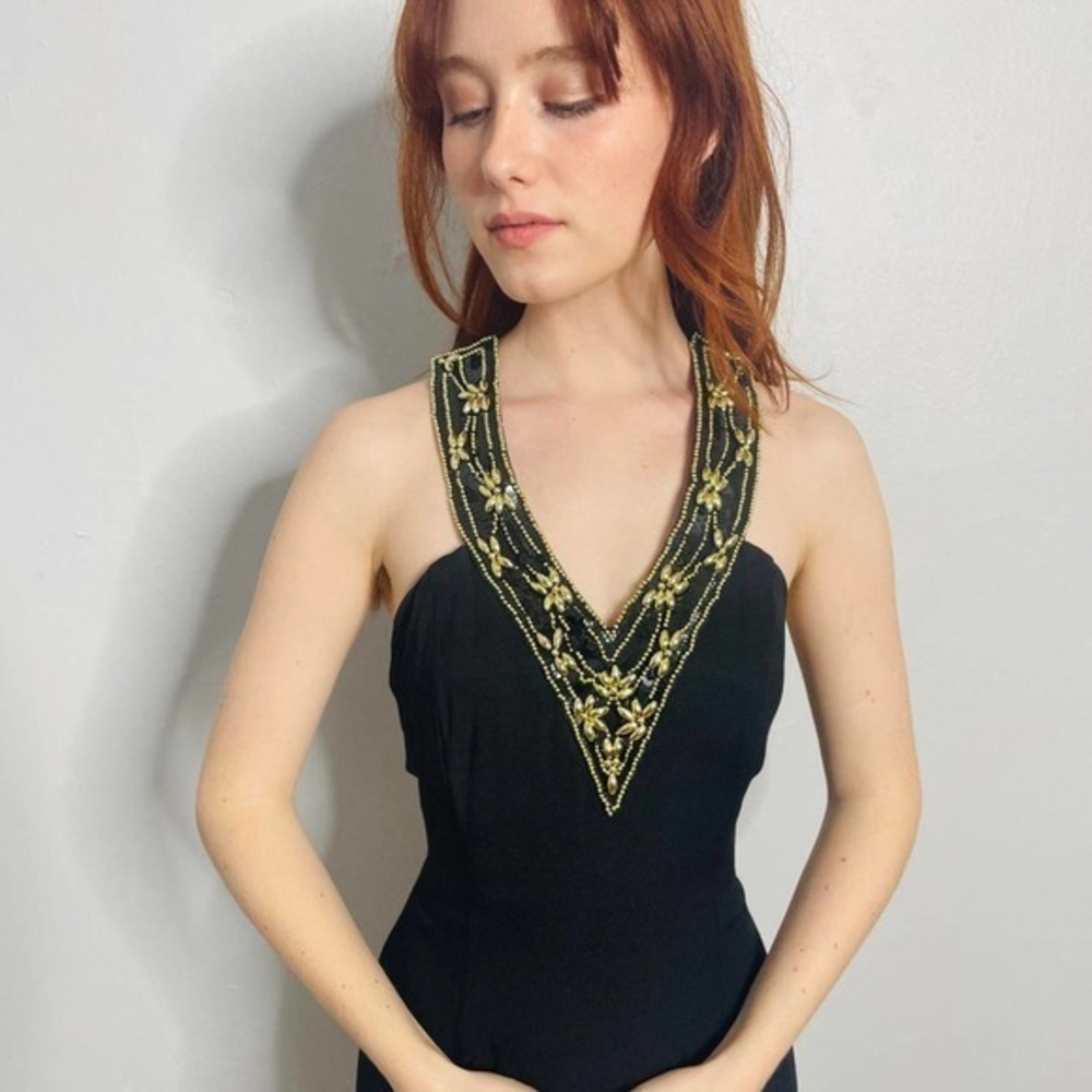 Gunne‎ Sax Vintage Black Gown - Picture 3 of 4